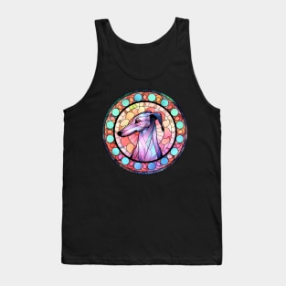 Stained Glass Greyhound Dog Tank Top